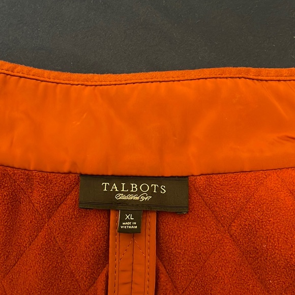Talbots Mens Deep Orange Diamond Pattern Vest. Mint Condition - Picture 2 of 15
